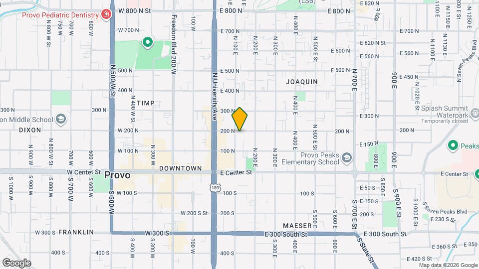 192 N 100 E Map and Location Details