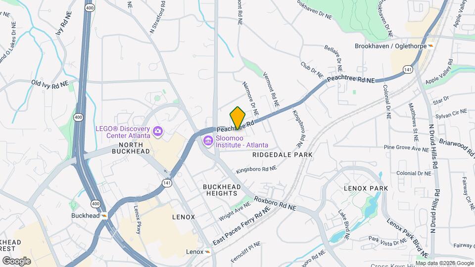 3657 Peachtree Rd NE Map and Location Details