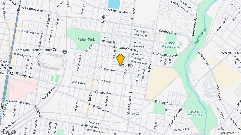 5819 N American St Map and Location Details