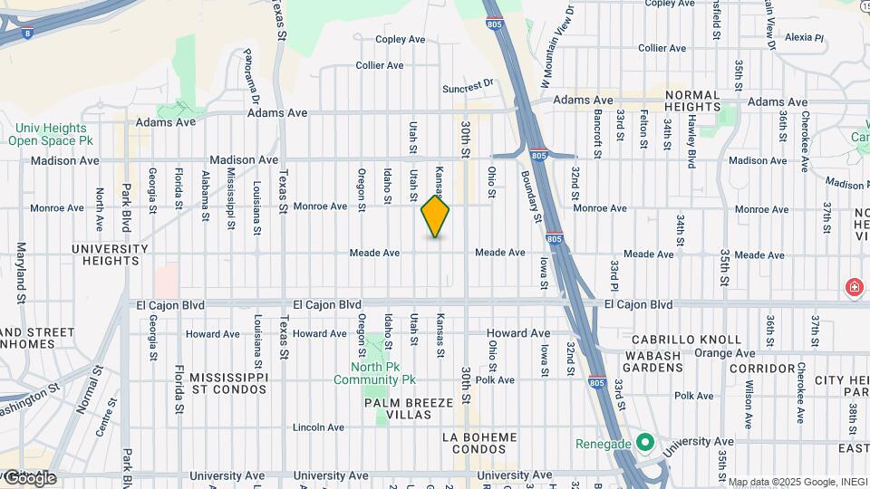 4414 1/2 Kansas St Map and Location Details