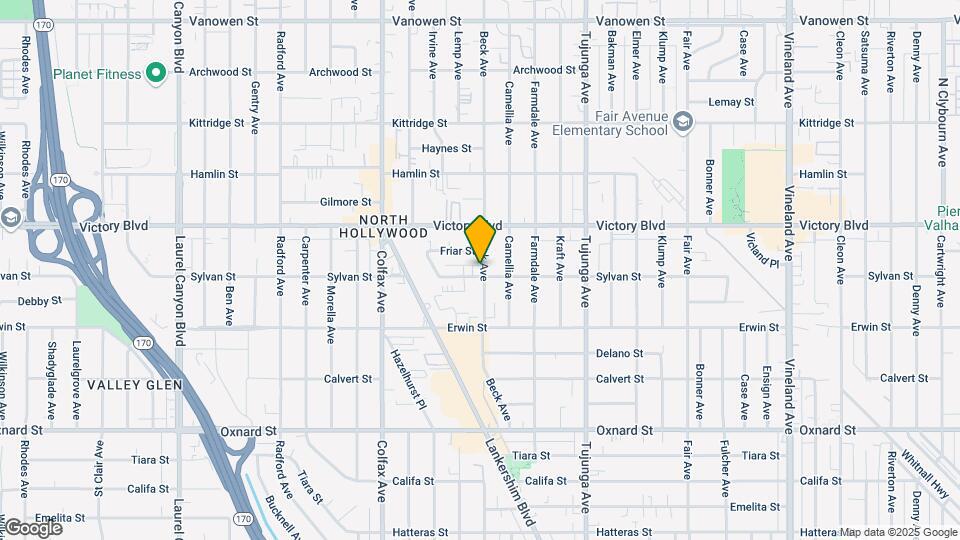 11535 Sylvan St Map and Location Details