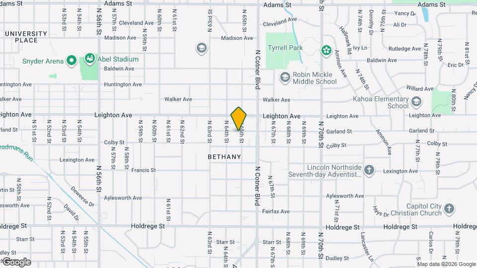 6441 Garland St Map and Location Details