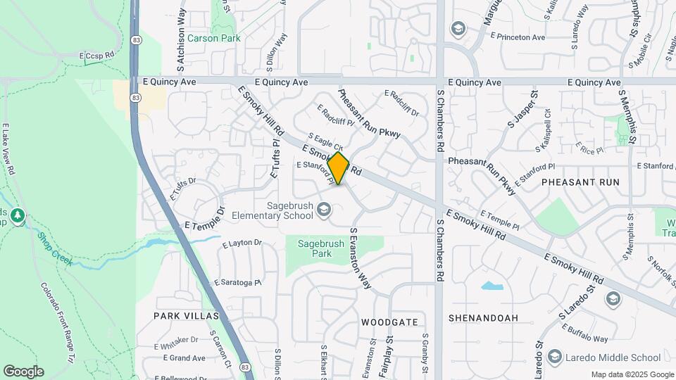 14808 E Tufts Ave Map and Location Details