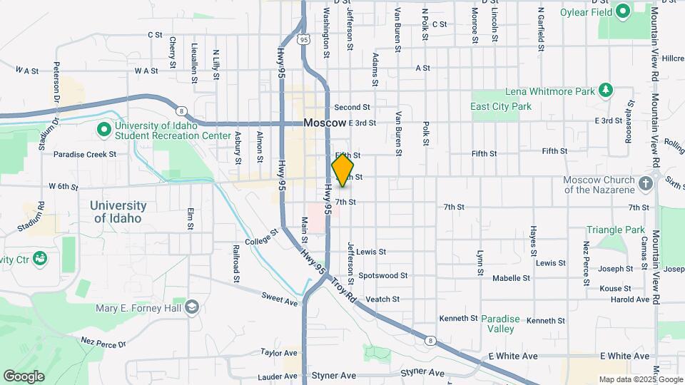 627 S Jefferson St Map and Location Details