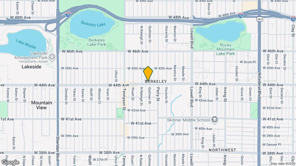 4401 Quitman St, Unit 1 Mapa y Detalles de la Ubicación