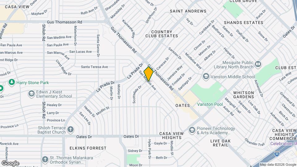 4713 San Marcus Dr Map and Location Details