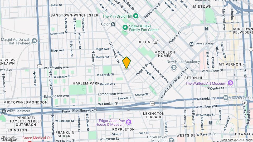 812 W Lanvale St Map and Location Details