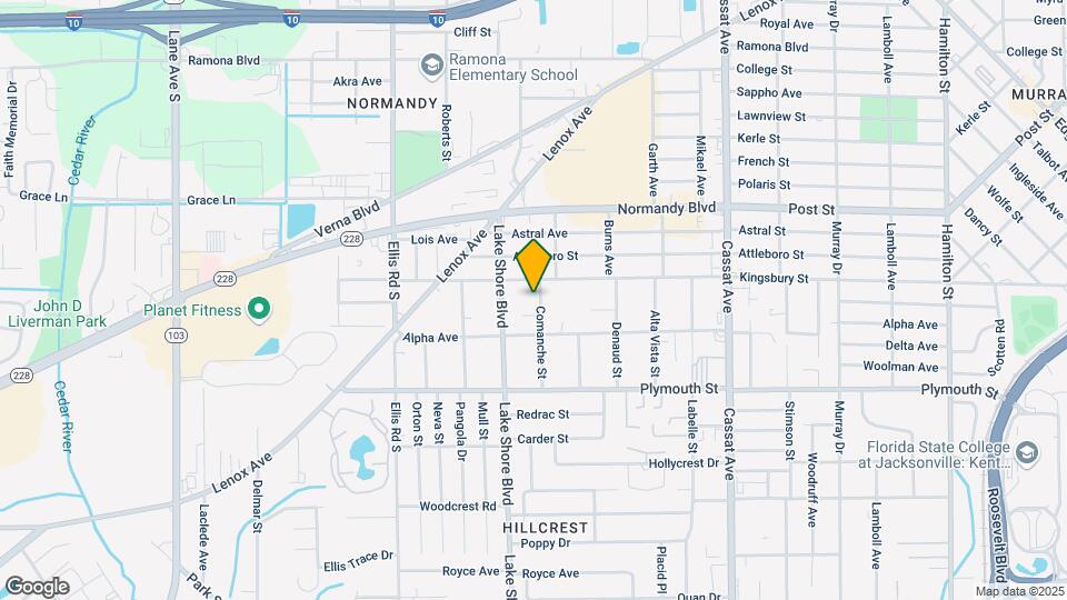 1120 Comanche St Map and Location Details