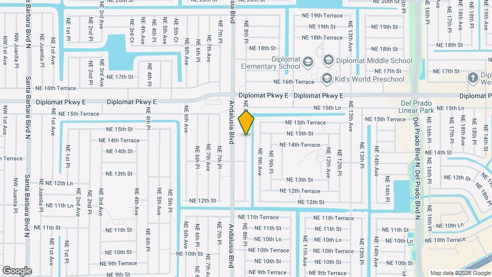 1421 NE 8th Pl Map and Location Details