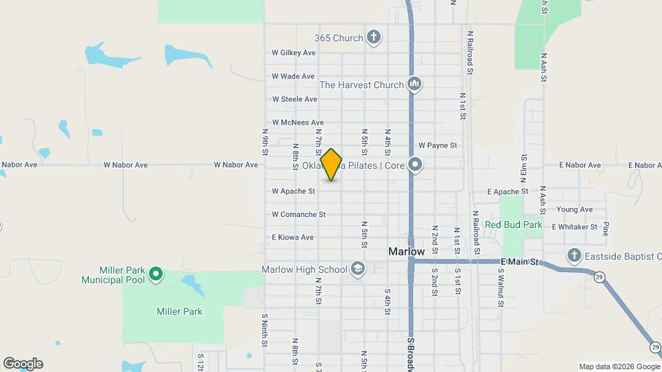 607 W Apache St Map and Location Details