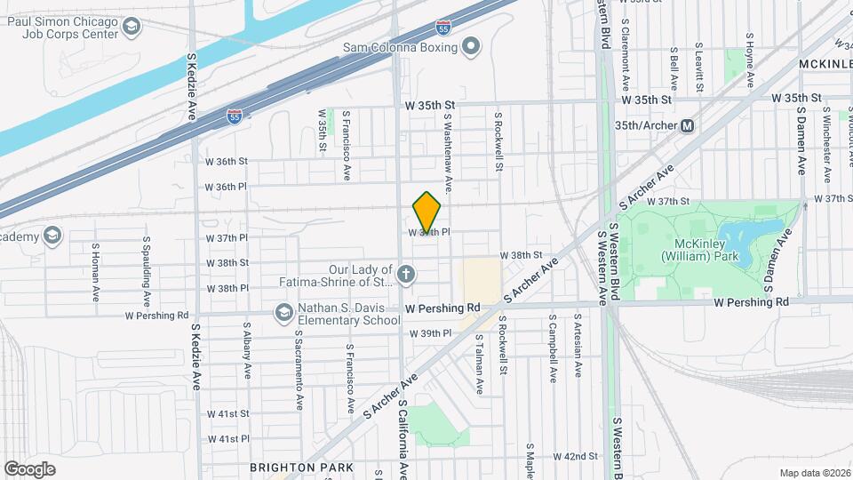 2729 W 37th Pl Map and Location Details