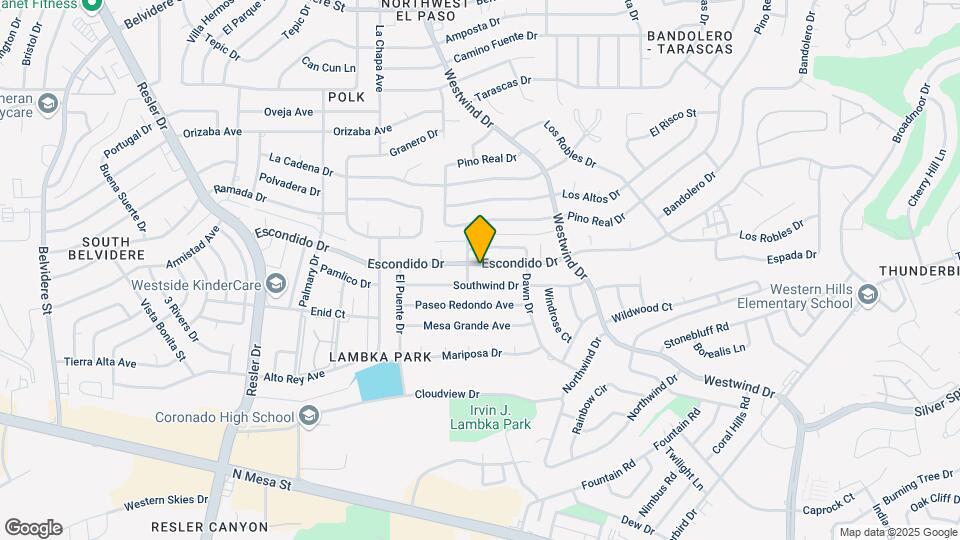 6625 Escondido Dr Map and Location Details
