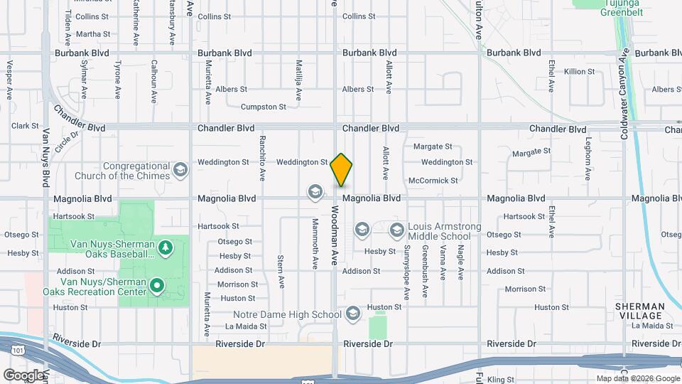 5208 Woodman Ave Map and Location Details