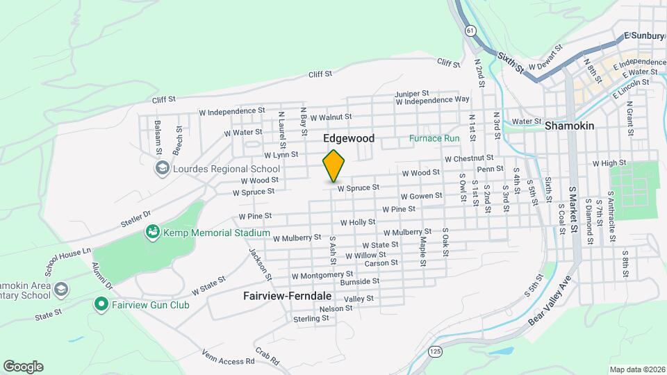 1347 W Spruce St Map and Location Details