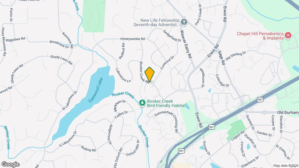 Booker Creek Townhouse Apartments Map and Location Details