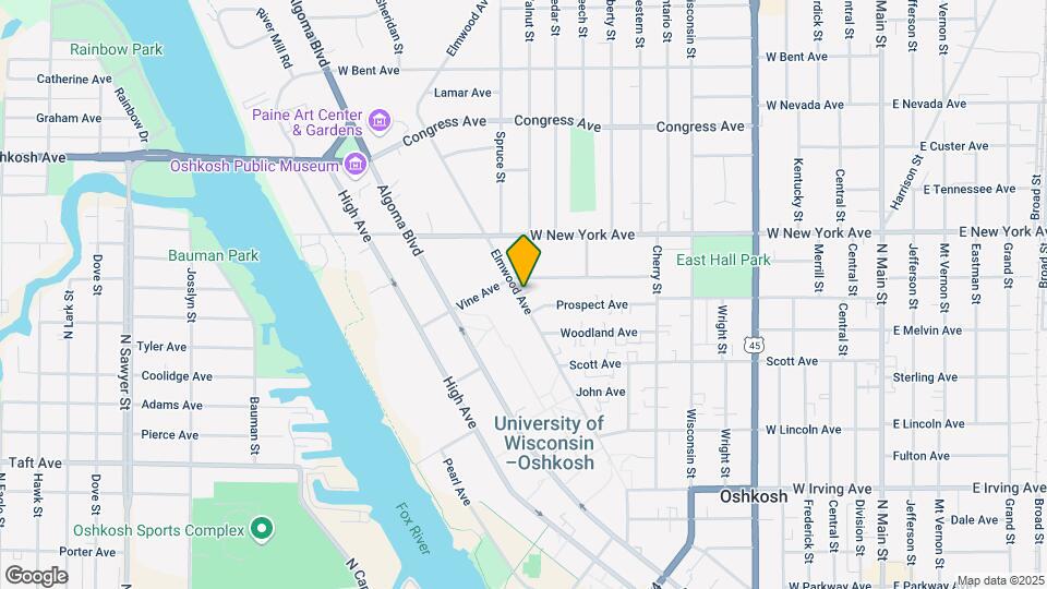 1014 Elmwood Ave Map and Location Details