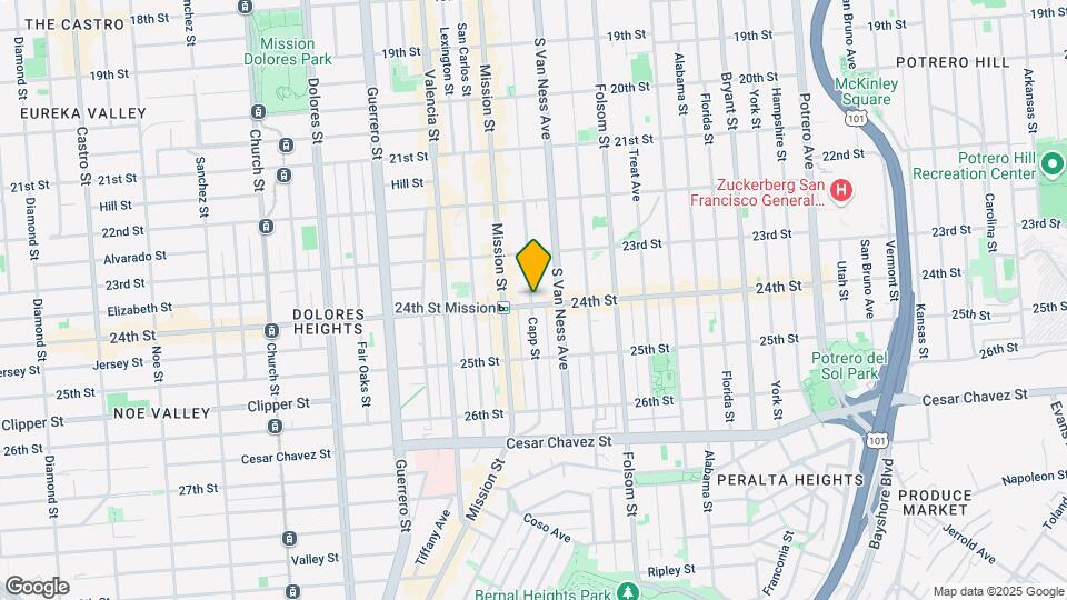899 Capp St Map and Location Details