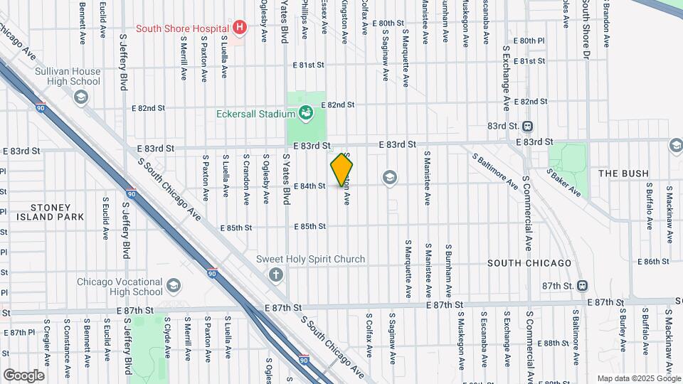 8408 S Kingston Ave Map and Location Details