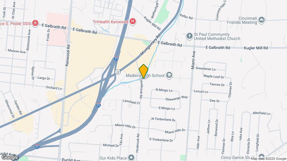 7800 Hosbrook Rd Map and Location Details