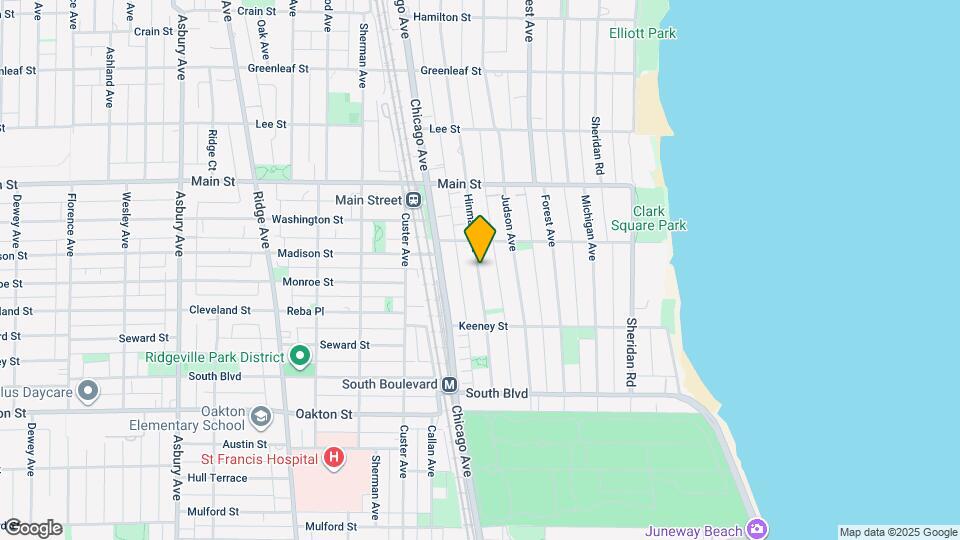 725 Hinman Ave Map and Location Details