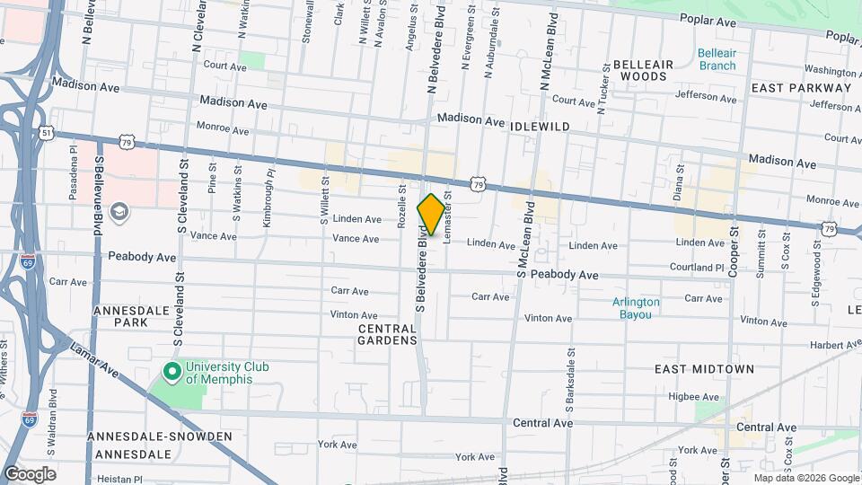 240 S Belvedere Blvd Map and Location Details