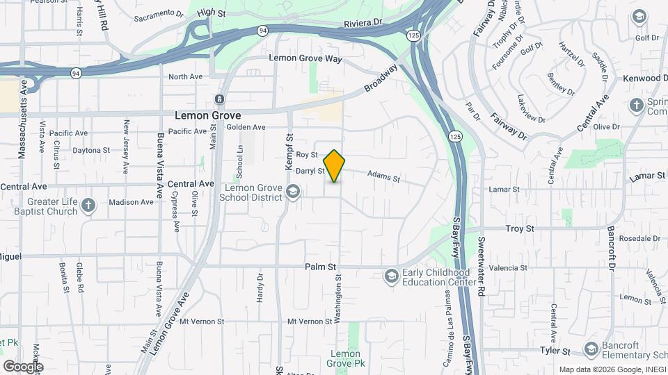 3038 Washington St Map and Location Details