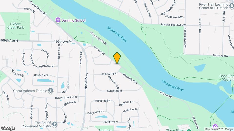 10709 W River Rd Map and Location Details