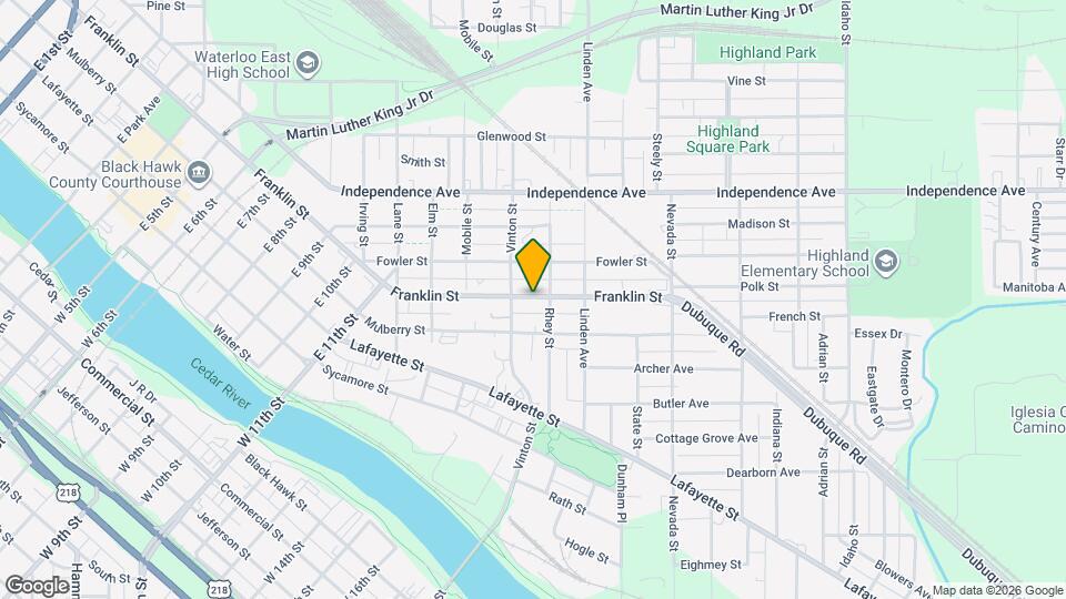 1720 Franklin St Map and Location Details