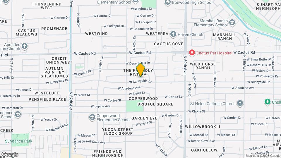 6142 W Sunnyside Dr Mapa y Detalles de la Ubicación