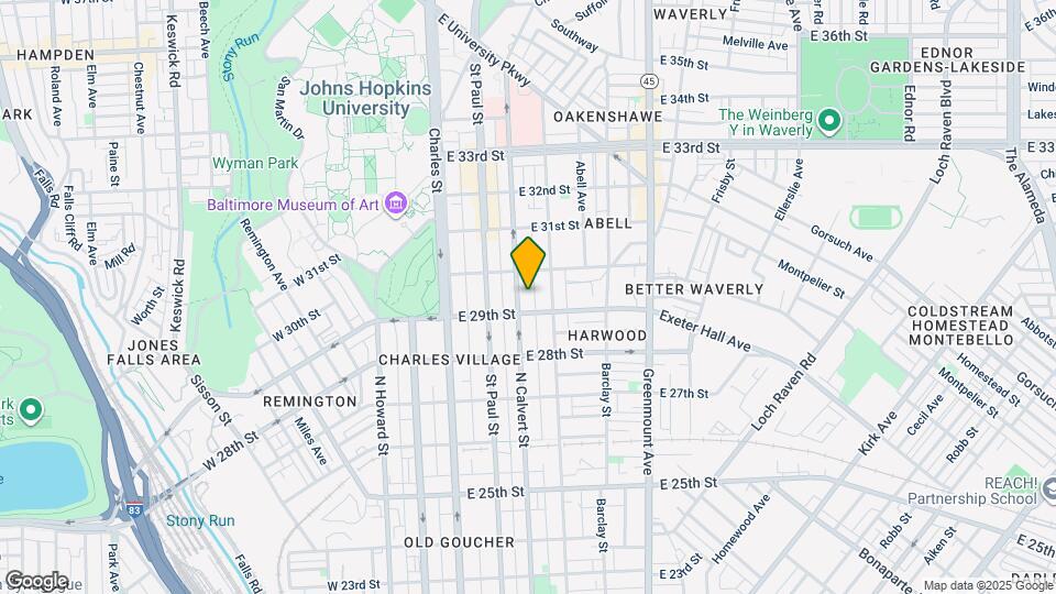 2917 N Calvert St Mapa y Detalles de la Ubicación