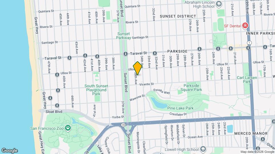 2550 35th Ave Map and Location Details