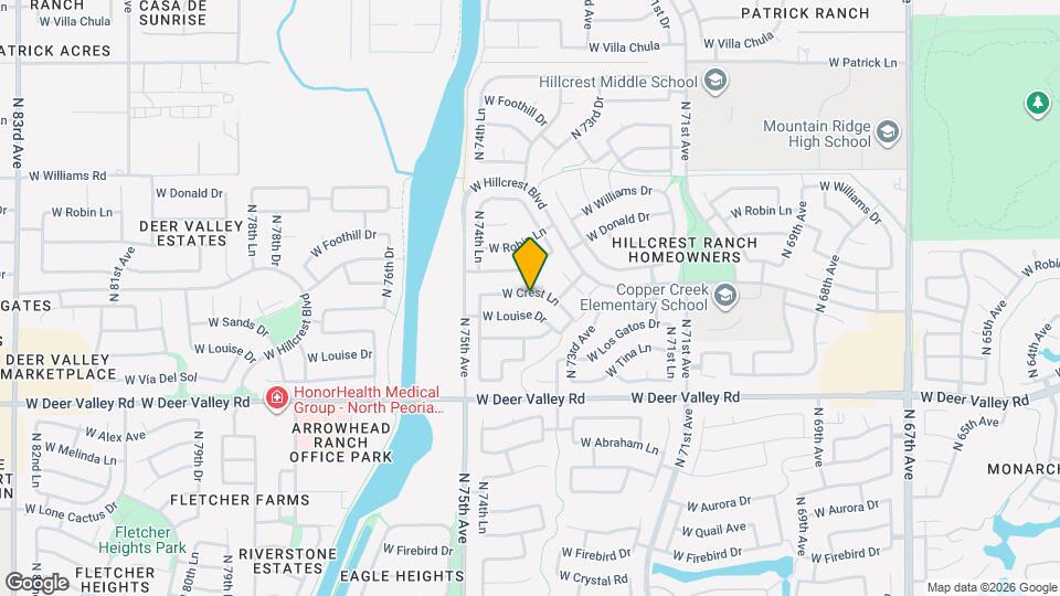 7427 W Crest Ln Mapa y Detalles de la Ubicación