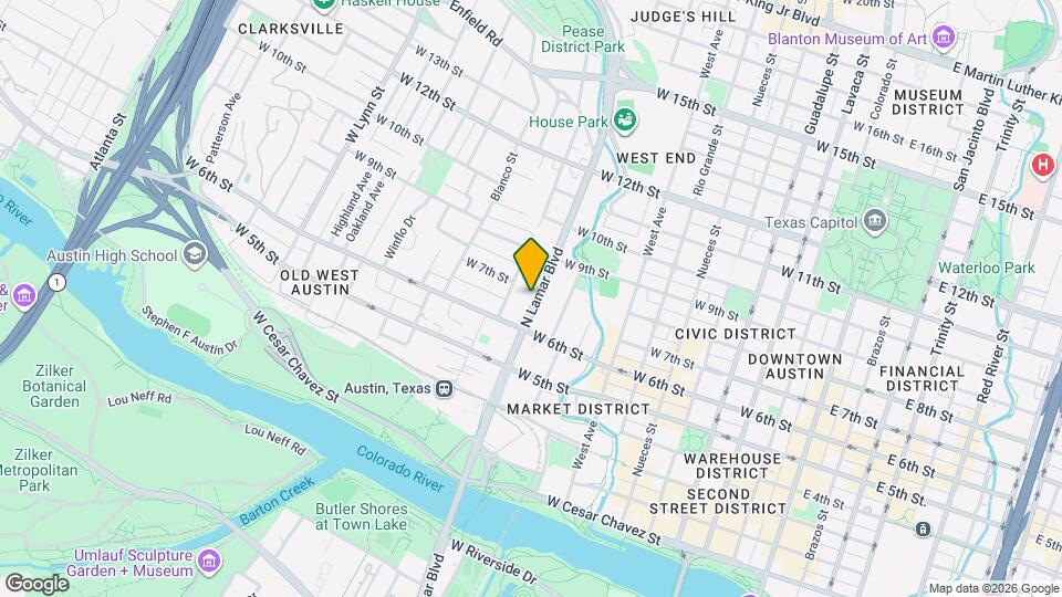 626 N Lamar Blvd Map and Location Details