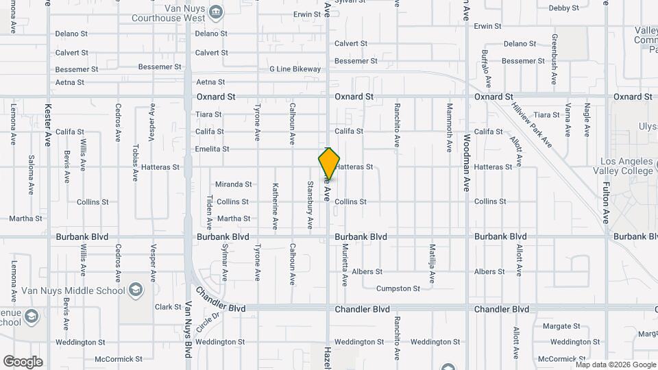 5728 Hazeltine Ave Map and Location Details