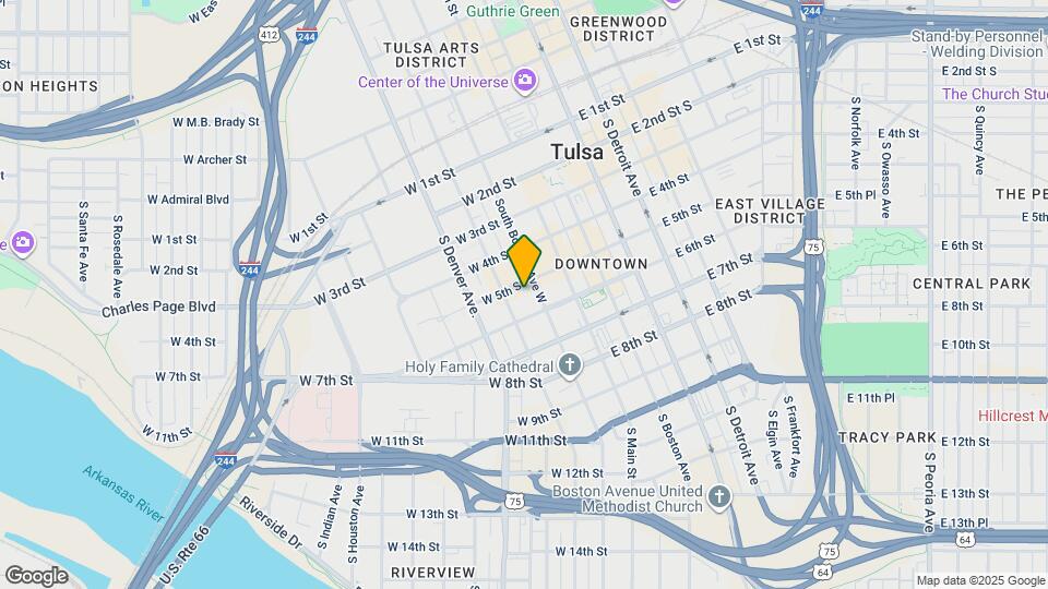 100 W 5th St Map and Location Details