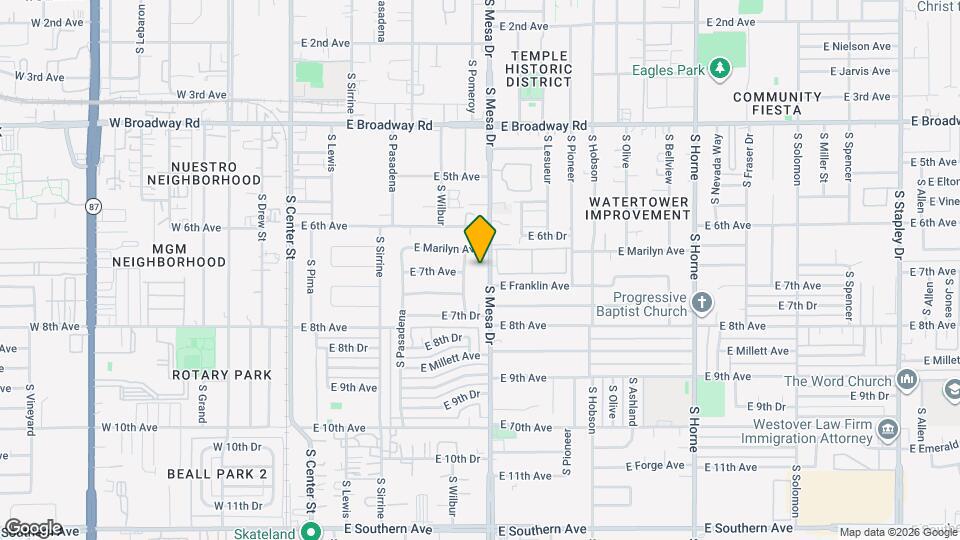 654 S Mesa Dr Map and Location Details