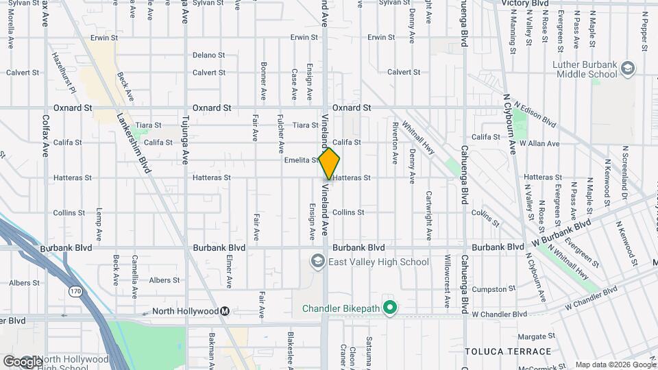 5754 Vineland Ave Map and Location Details