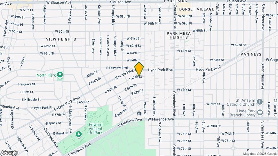 1142 E 65th St Mapa y Detalles de la Ubicación