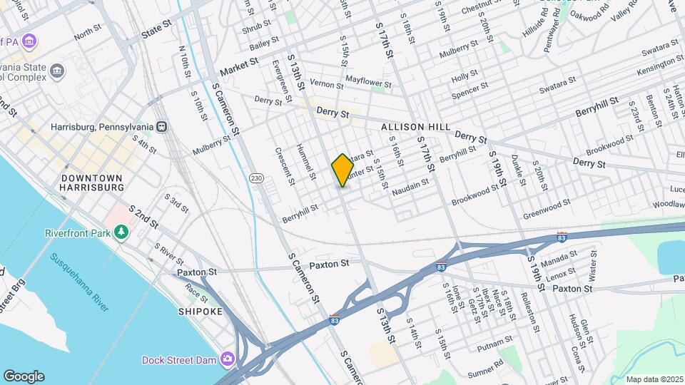 445 S 13th St Map and Location Details