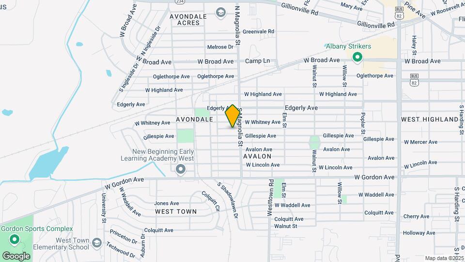 1705 Gillespie Ave Map and Location Details