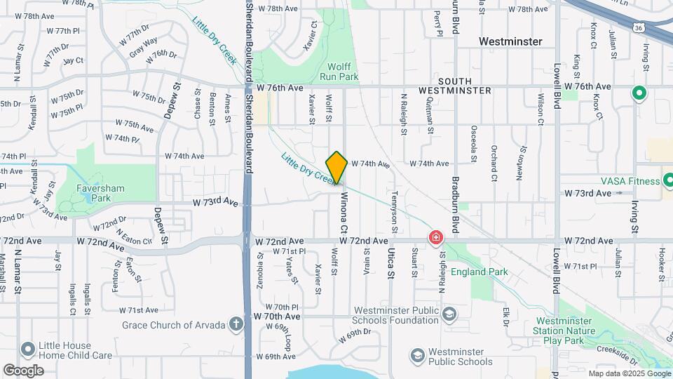 4845 W 73rd Ave Map and Location Details