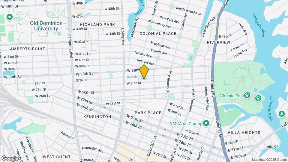 630 W 36th St Map and Location Details