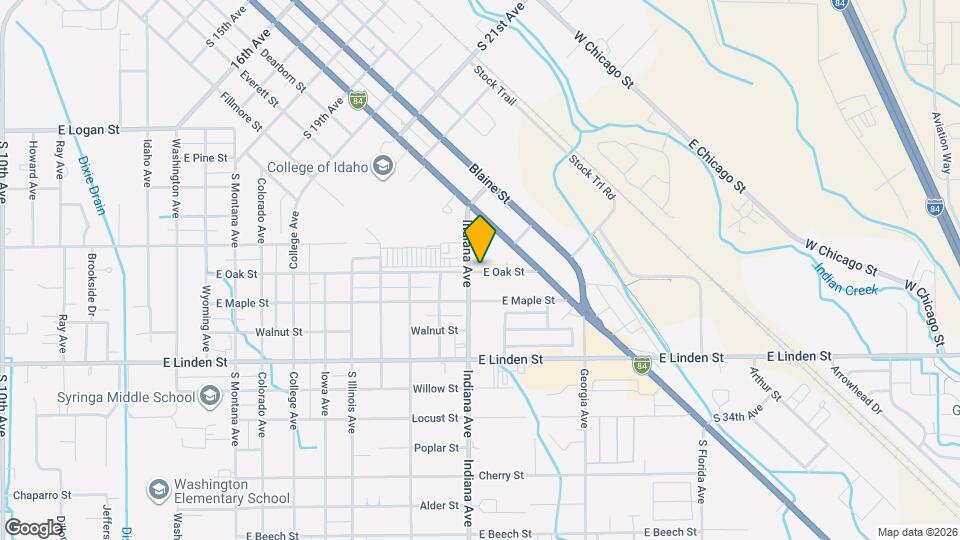 2113 E Oak St Map and Location Details