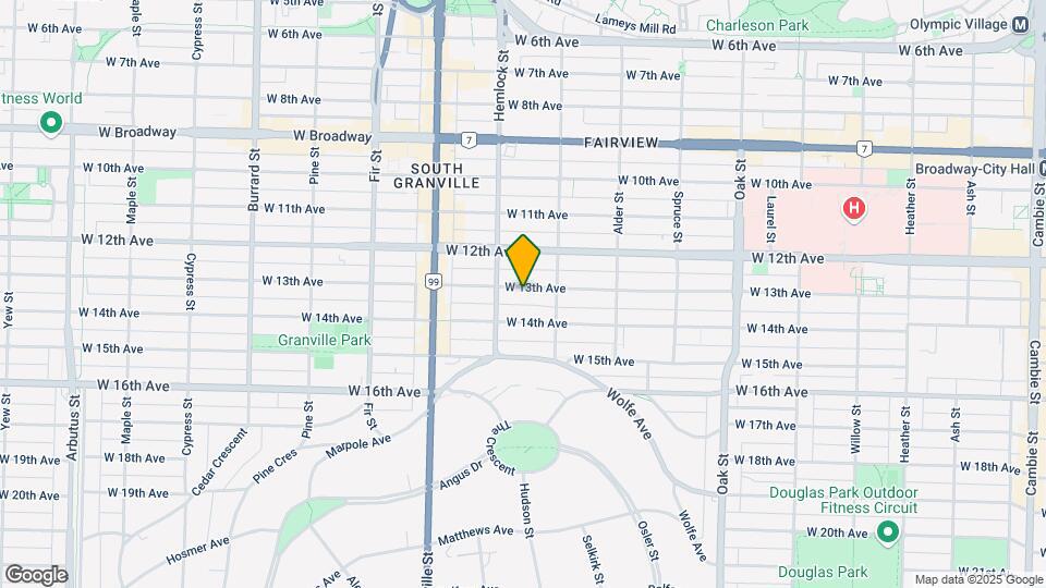 1356 W 13th Ave Map and Location Details