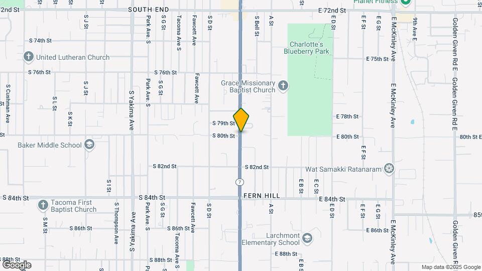 7843 Pacific Ave Map and Location Details