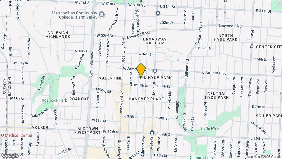 3531 Wyandotte St Map and Location Details