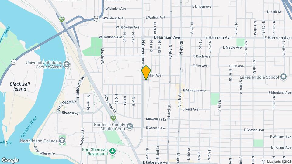 858 N Government Wy Map and Location Details