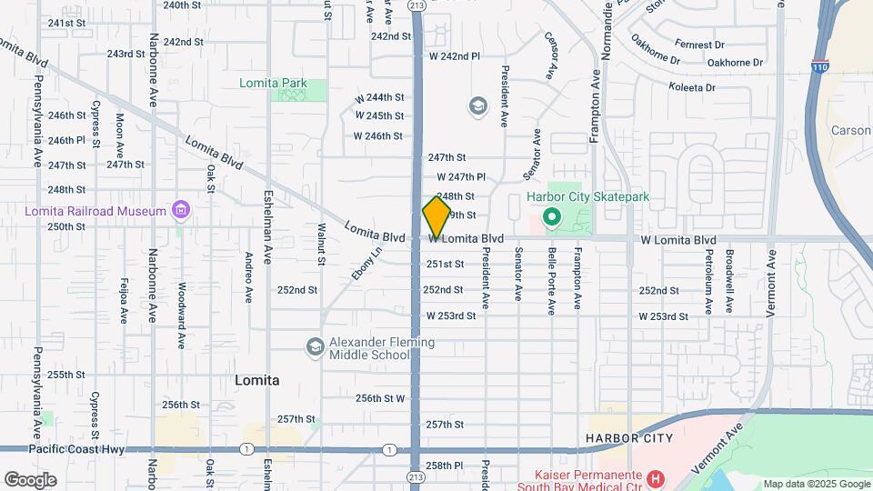 1666 Lomita Blvd Map and Location Details