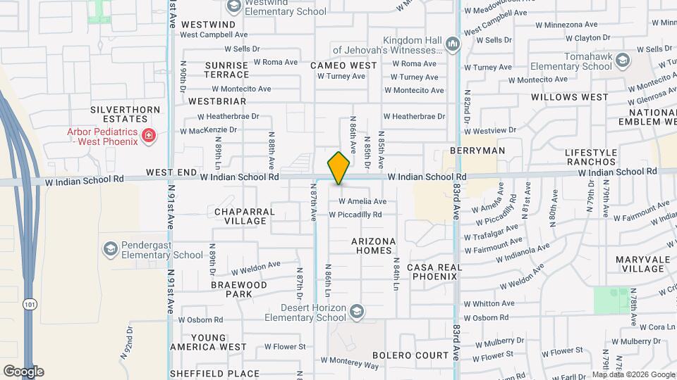 4012 N 86th Dr Mapa y Detalles de la Ubicación