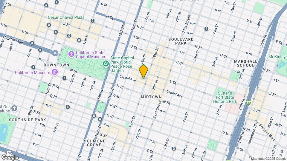 1825 Capitol Ave Mapa y Detalles de la Ubicación